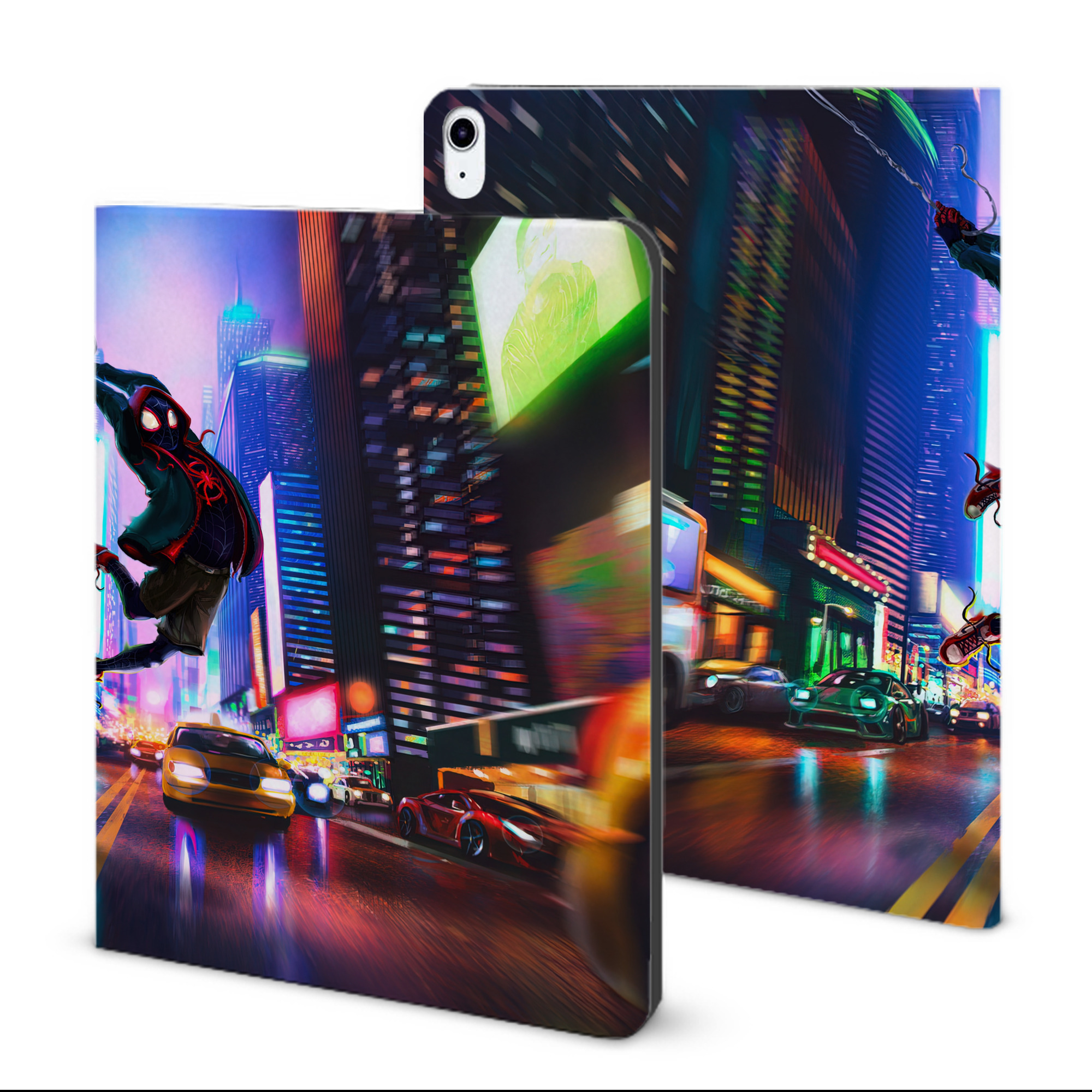 （画像用） Spider Man スパイダーマン IPad ケース ブック型 PUレザー TPU 耐衝撃 軽量 薄型 ペン収納なし 全面保護 IPad 各モデル対応